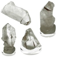 Brookiet in kwarts kristal