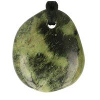 Luipaardserpentijn doorboord + koord