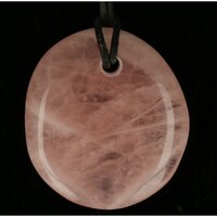 Rozenkwarts platte steen doorboord + koord