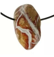 Fossiel jaspis uit India doorboord