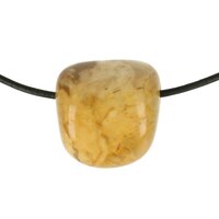 gele jaspis doorboord