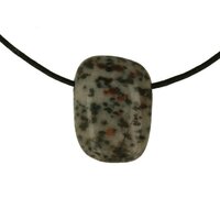 Graniet met Actinoliet en Granaat (Afrika) doorboord