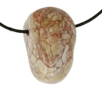 Landschaps Jaspis uit India doorboord