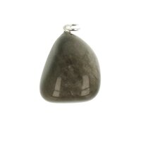 Zilver obsidiaan hanger