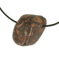 Hematiet jaspis brecci doorboord