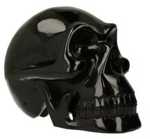 ZWARTE OBSIDIAAN schedel draakje