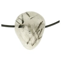 Toermalijnkwarts doorboord  + koord