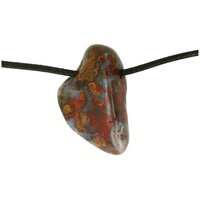 Jaspis Chalcedoon doorboord + koord