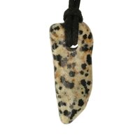 Jaspis Dalmatiër-doorboord + touw