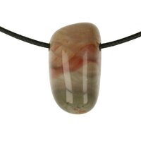 Polychroom jaspis knuffeldoorboord + koord