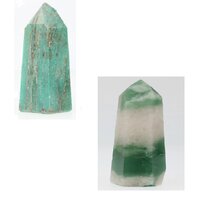 Aventurijn groen in kwarts punt