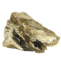 Gouden Mica met zwarte Toermalijn ruw