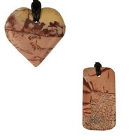 Jaspis uit Marokko doorboord  koord