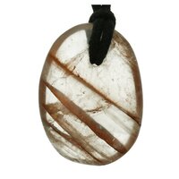 Hematiet in kwarts plat doorboord