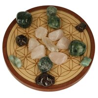 Kristalraster Liefde Met Edelstenen En Heilige Geometrie