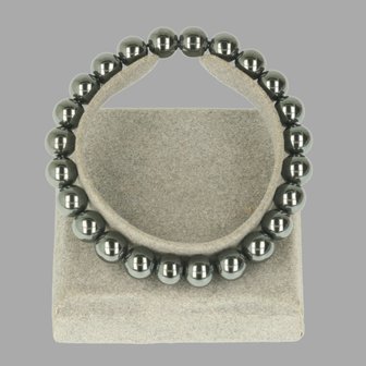 Hematiet armband ronde kraal