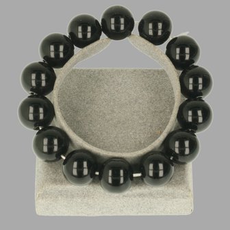 Onyx armband ronde kraal 14 mm
