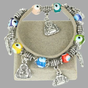 armband met Boeddha en het alziende boze oog