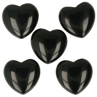 Zwarte obsidiaan hart 