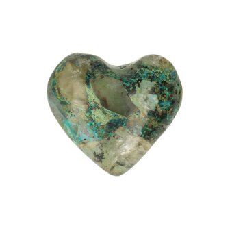 Chrysocolla in kwarts Hart