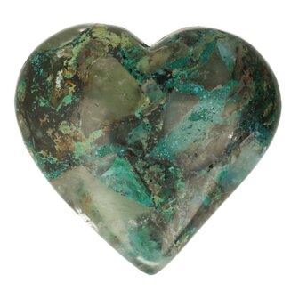 Chrysocolla in kwarts Hart