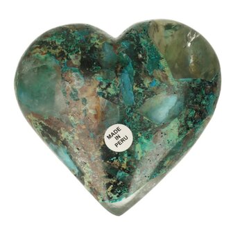 Chrysocolla in kwarts Hart