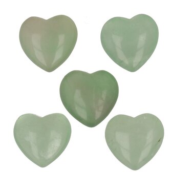 Fluoriet groen hartje 2x1.3 cm
