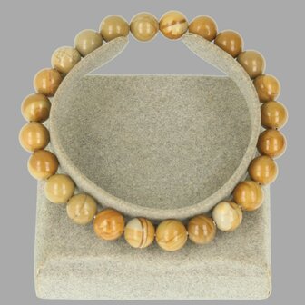 gele jaspis caramel armband 8 mm