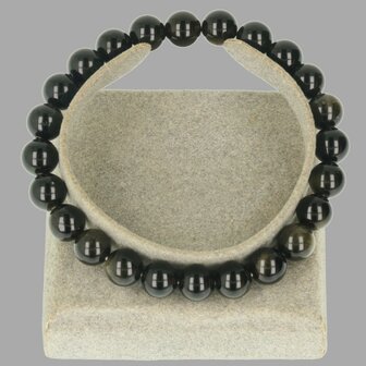Goud obsidiaan armband 8 mm