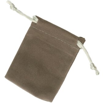 	ZAKJE grijs velours klein
