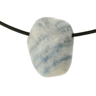 Scheeliet in blue lace onyx uit Turkije doorboord incl koord