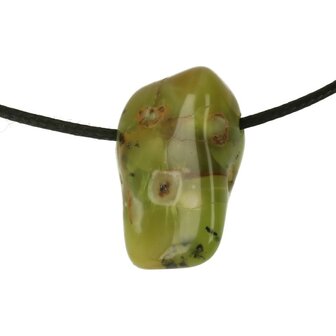 Kiwi opaal doorboord inclusief koord