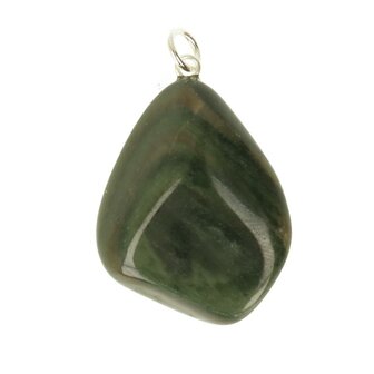 Hematiet met groene Jaspis hanger