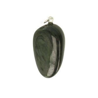 Hematiet met groene Jaspis hanger