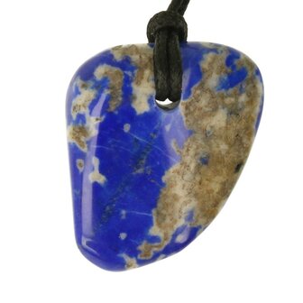 Lapis lazuli doorboord inclusief koord