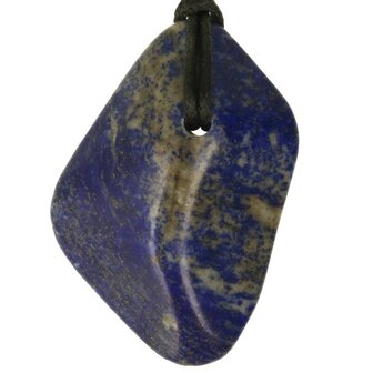 Lapis lazuli doorboord inclusief koord
