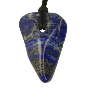 Lapis lazuli doorboord inclusief koord