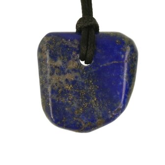 Lapis lazuli doorboord inclusief koord