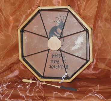 octagon drum Kokopelli