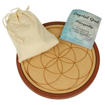 Kristalraster Voorspoed Met Heilige Geometrie En Stenen