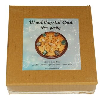 Kristalraster Voorspoed Met Heilige Geometrie En Stenen