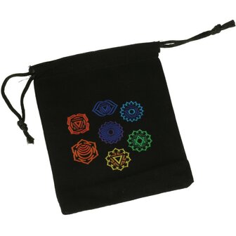 ZAKJE ZWART met chakra's