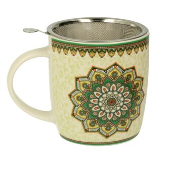 Theemok met zeef Mandala groen