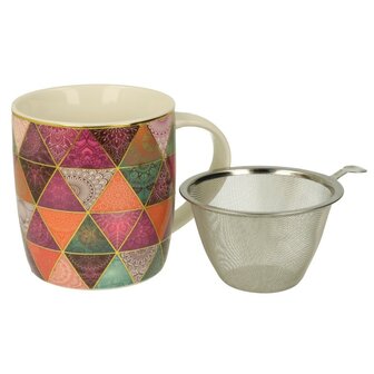 Theemok met zeef Patchwork