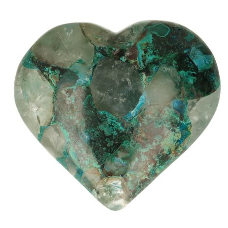 Chrysocolla in kwarts Hart