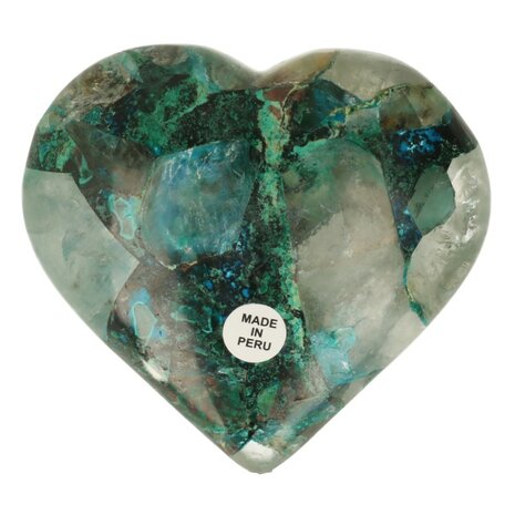 Chrysocolla in kwarts  Hart