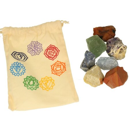 chakra stenen ruw incl zakje