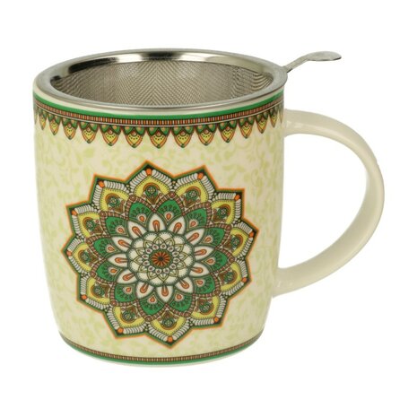 Theemok met zeef Mandala groen