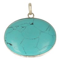 Turkoois  ZILVEREN HANGER