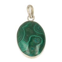 Malachiet  ZILVEREN HANGER